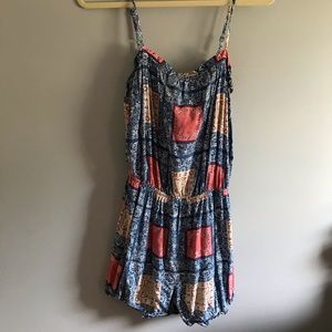 Forever 21 Contemporary Romper with Paisley Detail